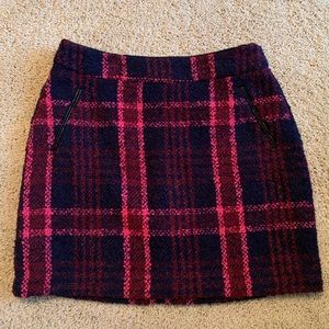 ASOS tweed plaid mini skirt